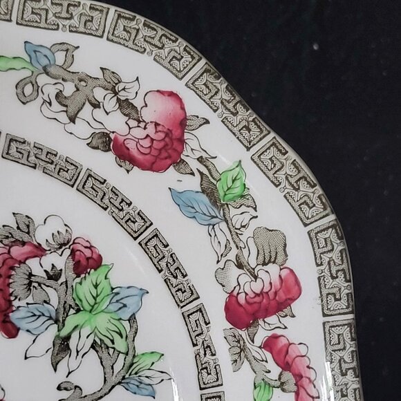 Vtg Johnson Brothers Indian Tree Square Bowl Hand Colored Transferware - Picture 3 of 7